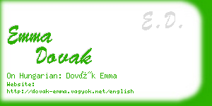 emma dovak business card
